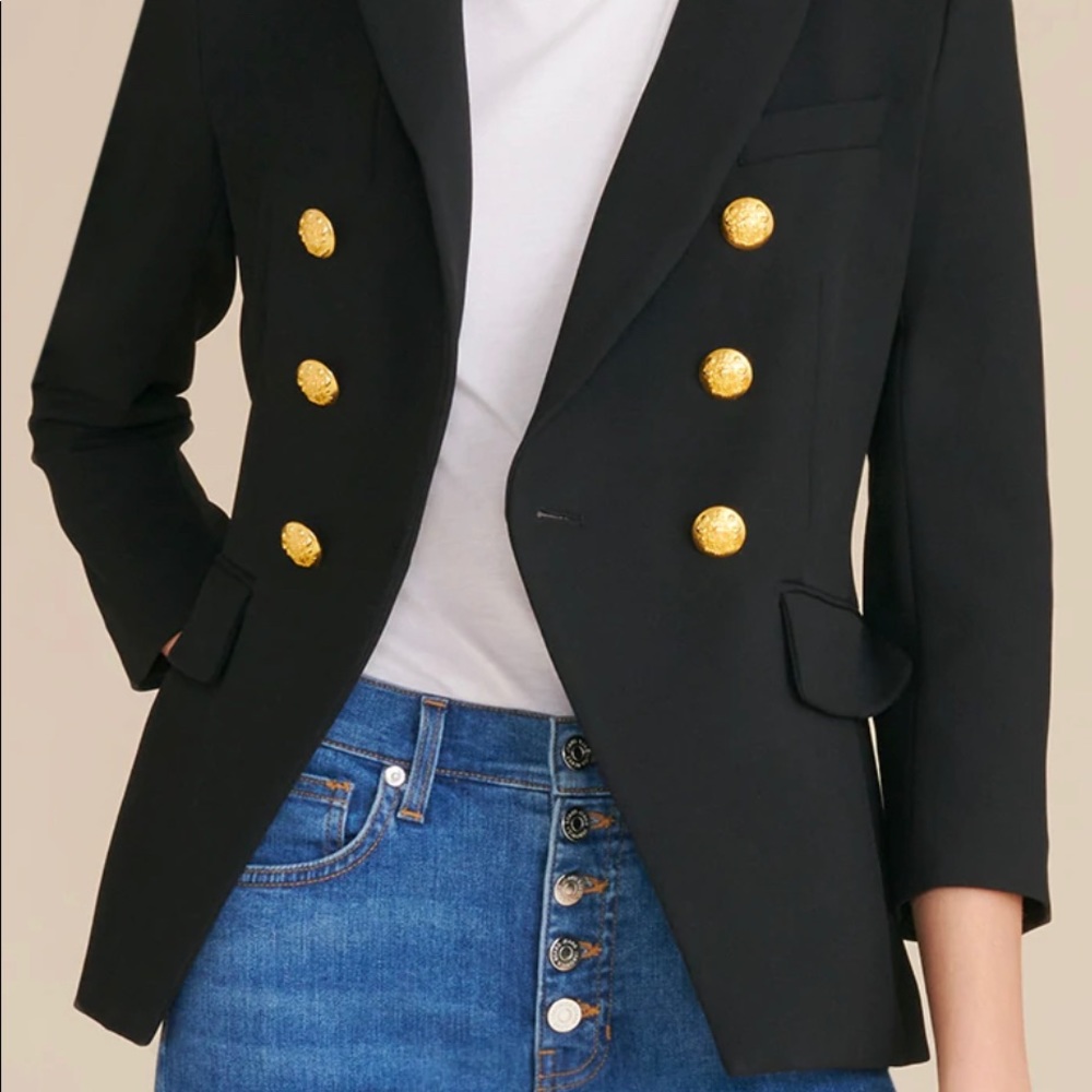 Veronica Beard Black Empire dickey jacket